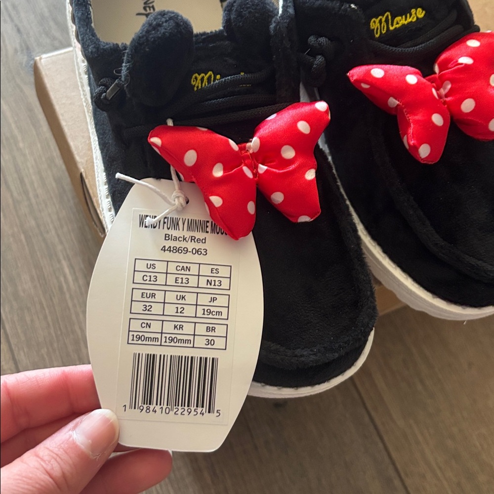 Hey Dude Disney Kids Shoes with Red and Black Design - Picture 2 of 6